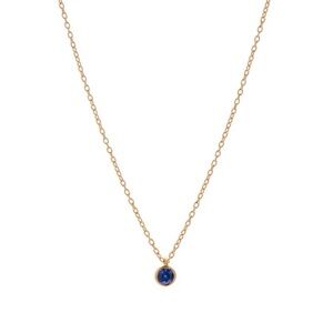 Elegant 18k Gold Necklace with Sapphire Pendant